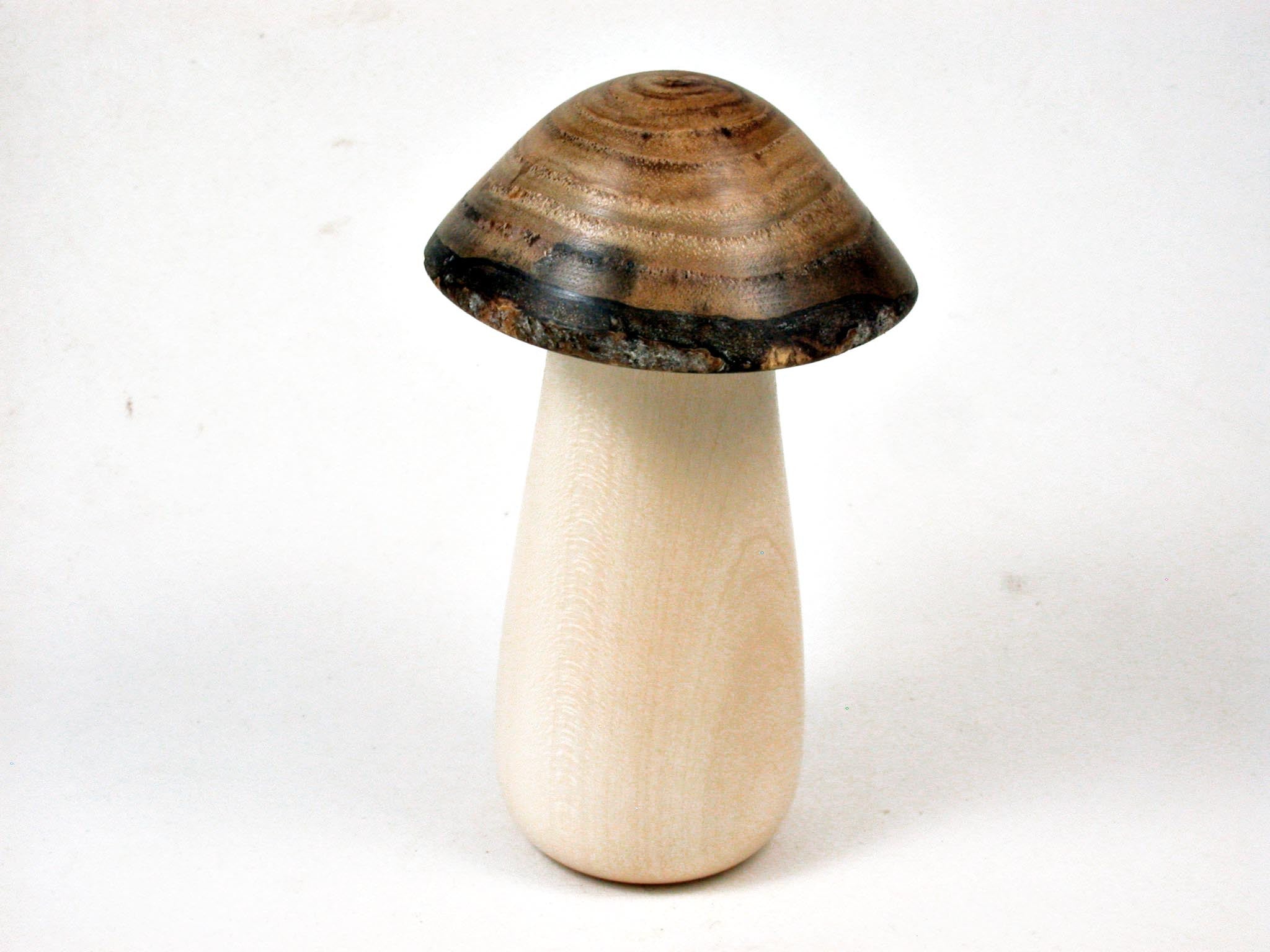 LV-3310  Holly & Japanese Pagoda Tree Wooden Mushroom Threaded Box, Jewelry Box-SCREW CAP
