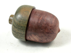 LV-3601  Redwood Burl & Verawood Acorn Jewelry, Ring Box, Pill Box-SCREW CAP