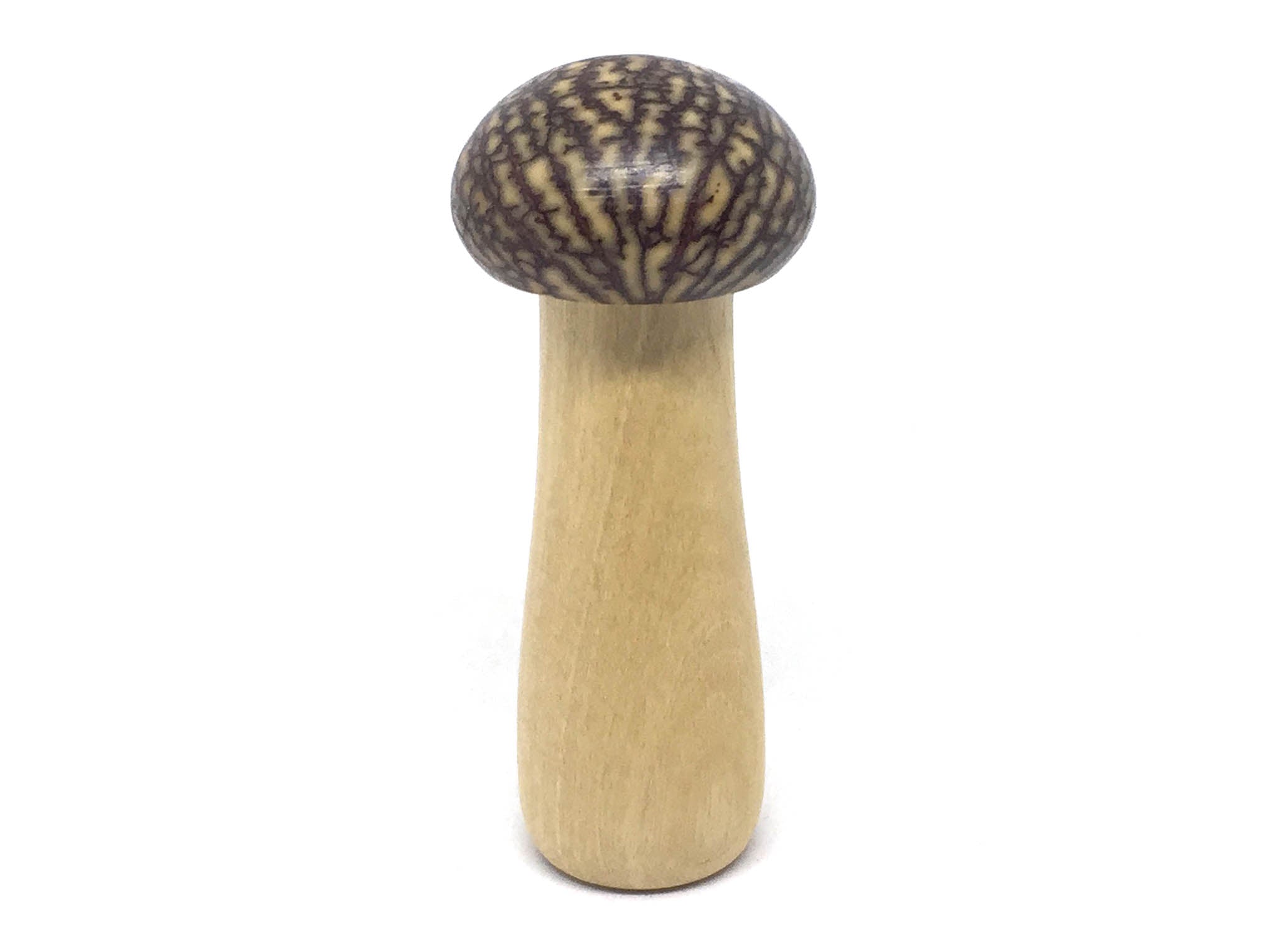 LV-4905 Betel Nut with Grapefruit Mushroom Pill Holder, Needlecase-THREADED CAP