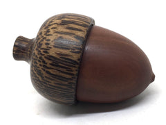 LV-4915 Manzanita & Black Palm Acorn Pill Box, Jewelry, Engagement Ring Box-SCREW CAP