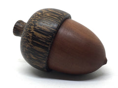 LV-4915 Manzanita & Black Palm Acorn Pill Box, Jewelry, Engagement Ring Box-SCREW CAP