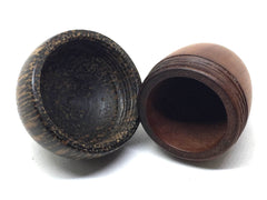 LV-4915 Manzanita & Black Palm Acorn Pill Box, Jewelry, Engagement Ring Box-SCREW CAP