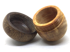 LV-4917 Ponderosa Pine Burl & Brownheart Hand Turned Acorn Trinket Box, Keepsakes, Jewelry Box-SCREW CAP