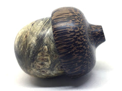 LV-4919 Buckeye Burl & Black Palm Acorn Key Fob, Pill Holder, Cash Stash-SCREW CAP