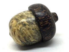 LV-4919 Buckeye Burl & Black Palm Acorn Key Fob, Pill Holder, Cash Stash-SCREW CAP