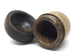 LV-4920 Pollyana Burl & Hawaiian Kou Acorn Trinket Box, Keepsakes, Jewelry Box-SCREW CAP