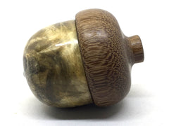 LV-4921 Buckeye Burl & Brownheart Acorn Trinket Box, Keepsakes, Jewelry Box-SCREW CAP