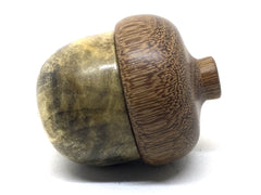 LV-4921 Buckeye Burl & Brownheart Acorn Trinket Box, Keepsakes, Jewelry Box-SCREW CAP