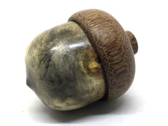 LV-4921 Buckeye Burl & Brownheart Acorn Trinket Box, Keepsakes, Jewelry Box-SCREW CAP