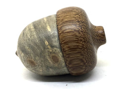 LV-4923 Buckeye Burl & Brownheart Acorn Trinket Box, Keepsakes, Jewelry Box-SCREW CAP