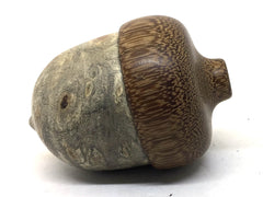 LV-4923 Buckeye Burl & Brownheart Acorn Trinket Box, Keepsakes, Jewelry Box-SCREW CAP