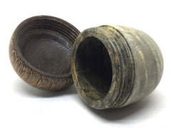 LV-4923 Buckeye Burl & Brownheart Acorn Trinket Box, Keepsakes, Jewelry Box-SCREW CAP