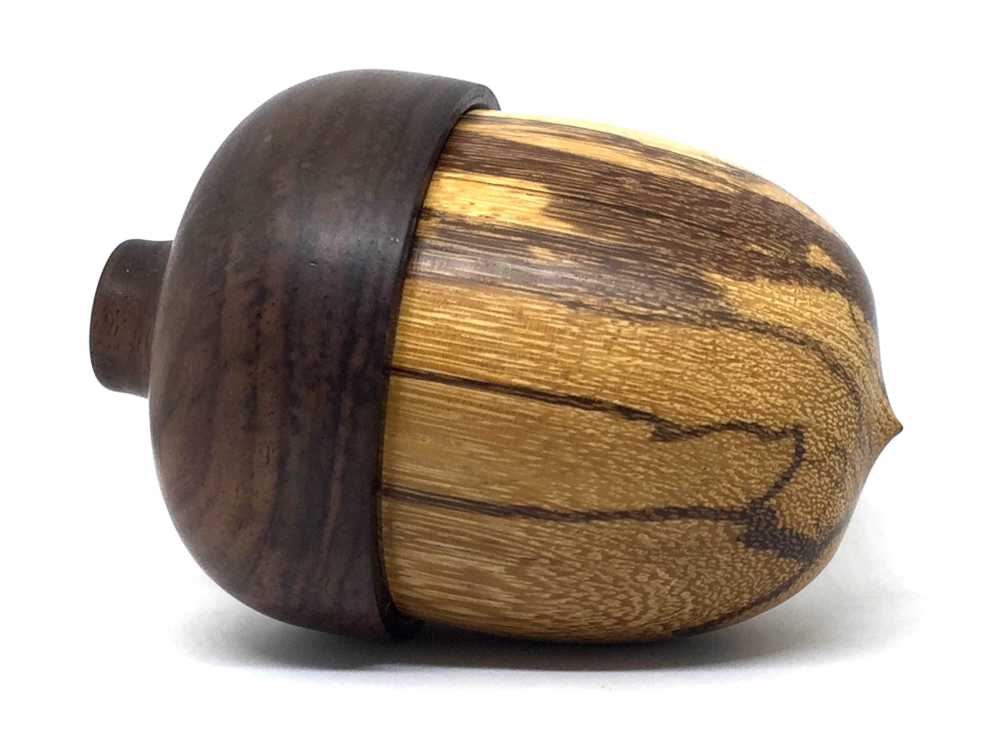 LV-4926 Marblewood & East Indian Rosewood Acorn Jewelry Box, Keepsake-SCREW CAP