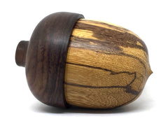 LV-4926 Marblewood & East Indian Rosewood Acorn Jewelry Box, Keepsake-SCREW CAP