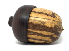 LV-4926 Marblewood & East Indian Rosewood Acorn Jewelry Box, Keepsake-SCREW CAP