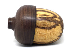 LV-4926 Marblewood & East Indian Rosewood Acorn Jewelry Box, Keepsake-SCREW CAP