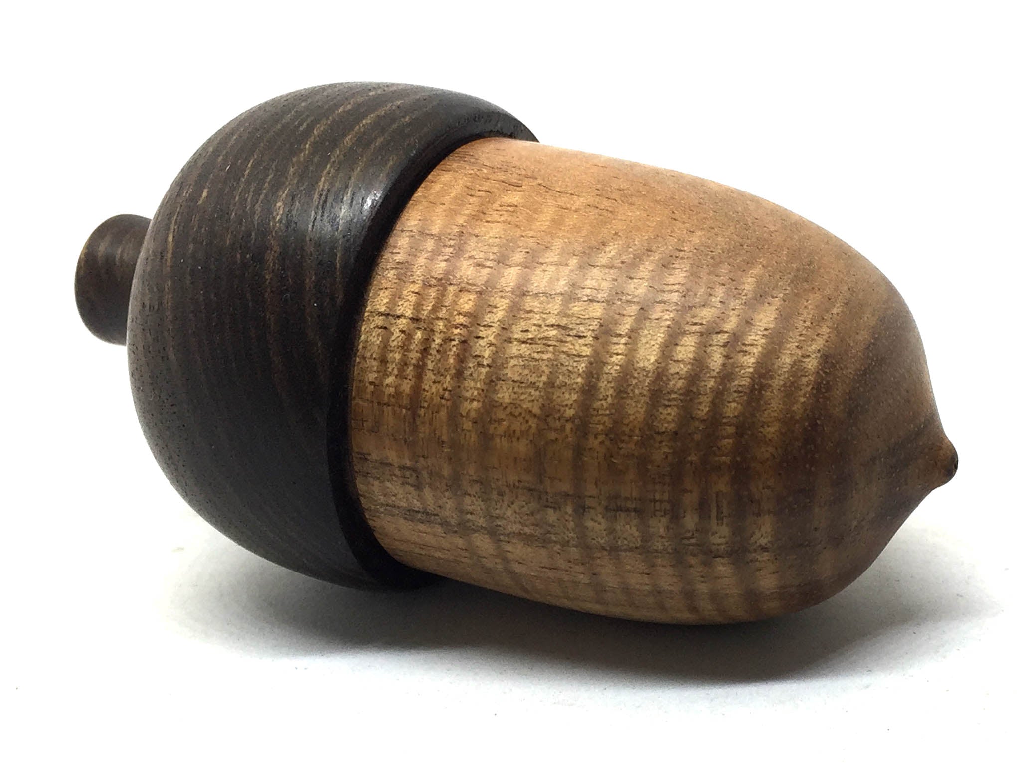 LV-4932 Curly Koa with Kou Acorn Jewelry, Ring Box, Pill Box, Trinket Box-SCREW CAP