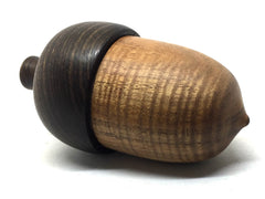 LV-4932 Curly Koa with Kou Acorn Jewelry, Ring Box, Pill Box, Trinket Box-SCREW CAP