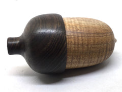 LV-4932 Curly Koa with Kou Acorn Jewelry, Ring Box, Pill Box, Trinket Box-SCREW CAP