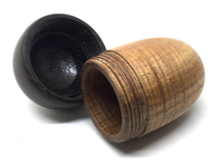 LV-4932 Curly Koa with Kou Acorn Jewelry, Ring Box, Pill Box, Trinket Box-SCREW CAP