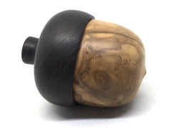 LV-4934 Olive Burl & Kou Acorn Jewelry, Ring Box, Pill Box, Trinket Box-SCREW CAP