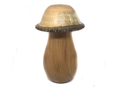 LV-4937 Yoshino Cherry & Red Oak Threaded Mushroom Box, Pill, Jewelry Box