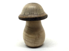LV-4939 Maple & Live Oak Wooden Mushroom Secret Compartment, Pill Box, Jewelry Box-THREADED