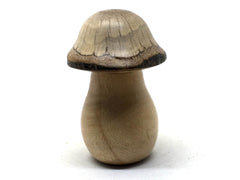 LV-4939 Maple & Live Oak Wooden Mushroom Secret Compartment, Pill Box, Jewelry Box-THREADED