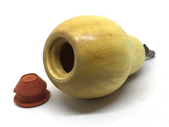 LV-4961 Hand Turned Pear Shaped Salt & Pepper Shaker, Secret Compartment from Yellowheart Wood