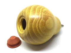 LV-4962 Hand Turned Pear Shaped Salt & Pepper Shaker, Secret Compartment from Osage Orange