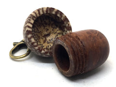 LV-4967 Redwood Burl & Betel Nut Acorn Pendant Box, Charm, Pill Holder-SCREW CAP