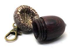 LV-4968 Camatillo & Betelnut Acorn Pendant Box, Charm, Pill Holder-SCREW CAP