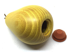 LV-4970 Hand Turned Pear Shaped Salt & Pepper Shaker, Secret Compartment from Osage Orange