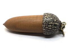 LV-4974 Curly Koa & Betelnut Acorn Pendant Box-SCREW CAP