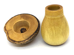 LV-4976 Wisteria & Yellowheart Threaded Wooden Mushroom Box