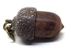 LV-4979 Redwood Burl & Betel Nut Acorn Pendant Box, Charm, Pill Holder-SCREW CAP
