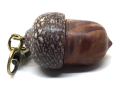 LV-4979 Redwood Burl & Betel Nut Acorn Pendant Box, Charm, Pill Holder-SCREW CAP