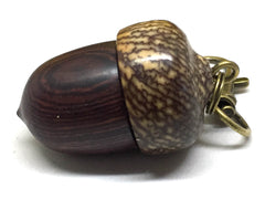 LV-4980 Camatillo & Betelnut Acorn Pendant Box, Charm, Pill Holder-SCREW CAP