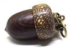 LV-4980 Camatillo & Betelnut Acorn Pendant Box, Charm, Pill Holder-SCREW CAP