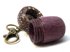 LV-4983 Acorn Pendant Box, Secret Compartment from Purpleheart & Betel Nut-SCREW CAP