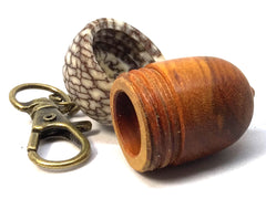 LV-4984 Sappanwood & Betelnut Acorn Pendant Box, Charm, Pill Holder-SCREW CAP