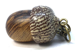 LV-4989 Desert Ironwood & Betelnut Acorn Pendant Box, Charm, Pill Holder-SCREW CAP
