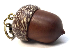 LV-4991 Manzanita & Betelnut Acorn Pendant Box,Bag Charm, Keychain-SCREW CAP