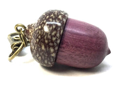 LV-4992 Acorn Pendant Box, Secret Compartment from Purpleheart & Betel Nut-SCREW CAP