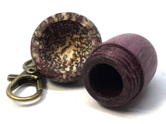 LV-4992 Acorn Pendant Box, Secret Compartment from Purpleheart & Betel Nut-SCREW CAP