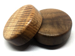 LV-4995 Curly Koa & Walnut Wooden Flat Pill Box, Ring Holder, Jewelry Box-SCREW CAP