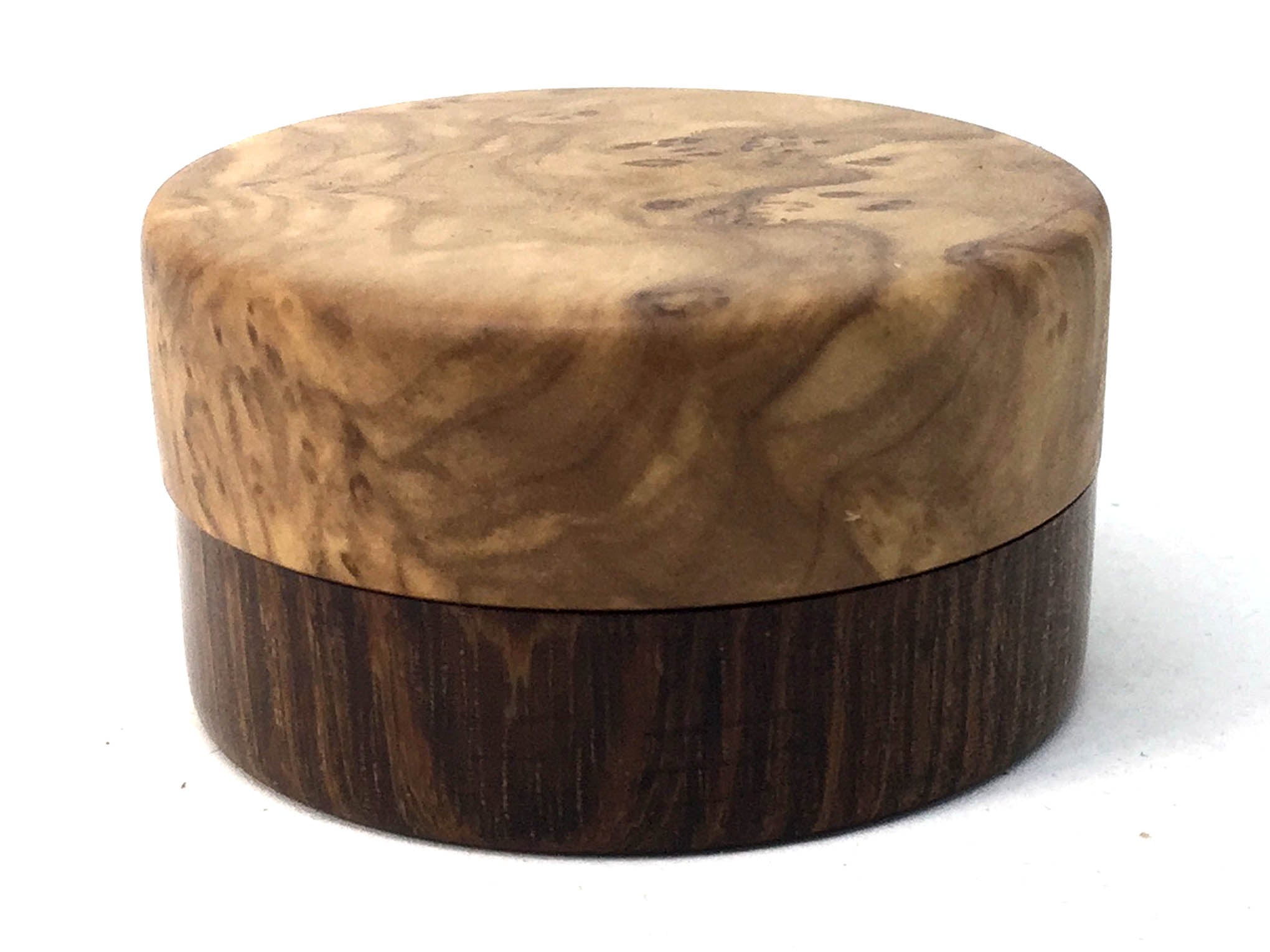 LV-4998 Olive Burl cap with Suriname Ironwood, Ring Holder, Jewelry Box-SCREW CAP