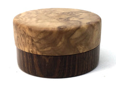 LV-4998 Olive Burl cap with Suriname Ironwood, Ring Holder, Jewelry Box-SCREW CAP