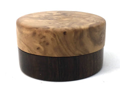 LV-4998 Olive Burl cap with Suriname Ironwood, Ring Holder, Jewelry Box-SCREW CAP
