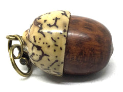 LV-5000 Snakewood & Yollilo Palm Nut Acorn Key Fob, Pill Holder, Memmorial Pendant-SCREW CAP
